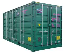 6.1m (20ft) high-cube shipping container with full side opening doors