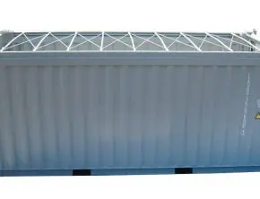 6.1m (20ft) open top shipping container