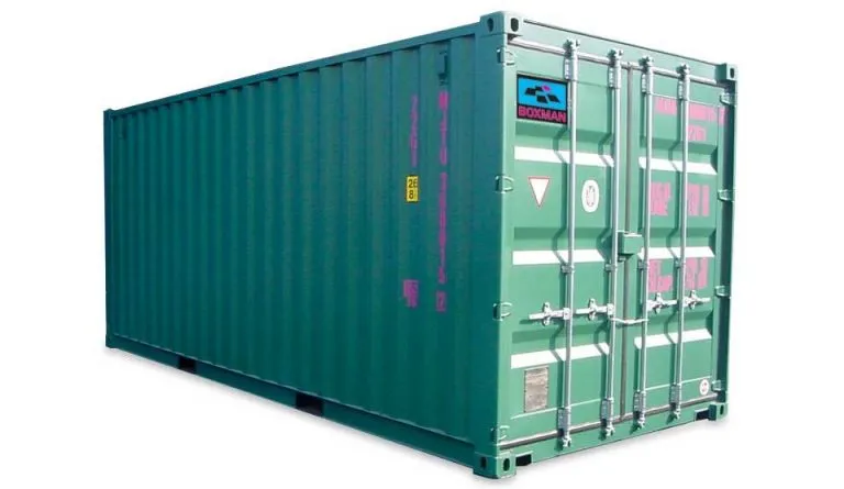 high-cube shipping container with doors both ends